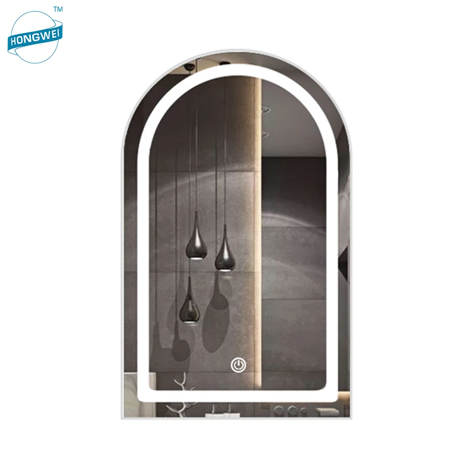 Touch Sensor Anti-Fog Film Wireless Speaker Smart Led Bath Mirror Time Display Bathroom Mirror