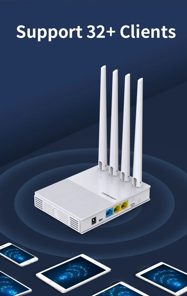 COMFAST CF-E3 V3 дом мобильный телефон 3G 4G 4 Внешняя антенна Wi-Fi маршрутизатор CPE беспроводной с 1 слот для