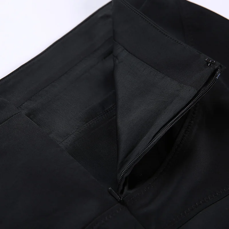 NAP01 Women short cotton skirt designer clothing black mini skirt