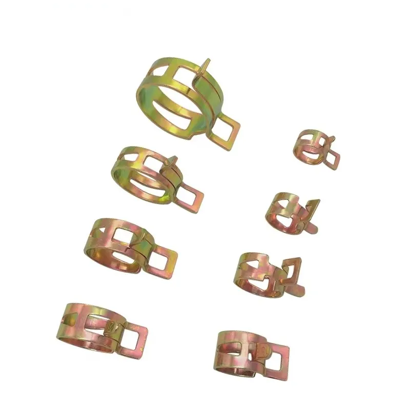 high-quality Iron galvanizing Oil/fuel Pipe Spring Type Clamp Spring Hose Clip Vacuum Hose Clamping