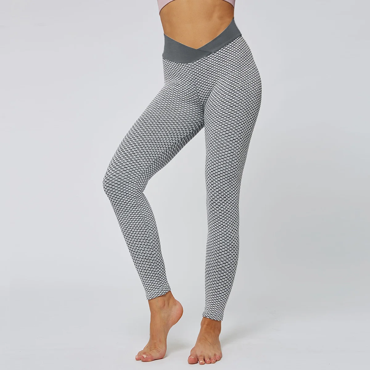 Butt lift breathable and comfortable custom LOGO tiktok Cross waist Legging