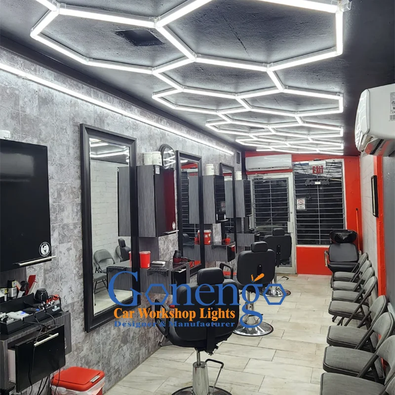 Manufacturers Selling Led Hexagon Dimmable Neon Car Beauty Hair Salon Auto Showroom Light