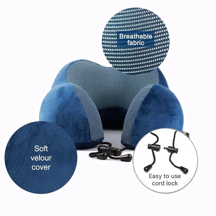Car Memory Foam travel neck pillow set Personalized Neck airplane Travel Pillow for airplane with Travel Kit