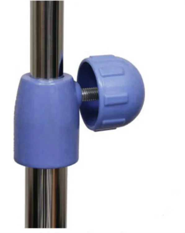 Thickened Stainless Steel Height Adjustable Pump Tray Frame Blue IV pole stand  Infusion stand mobile iv pole
