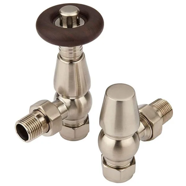 Traditional Angled Heated Towel Rail Radiator Thermostatic Valves Cast Iron Radiator Valve