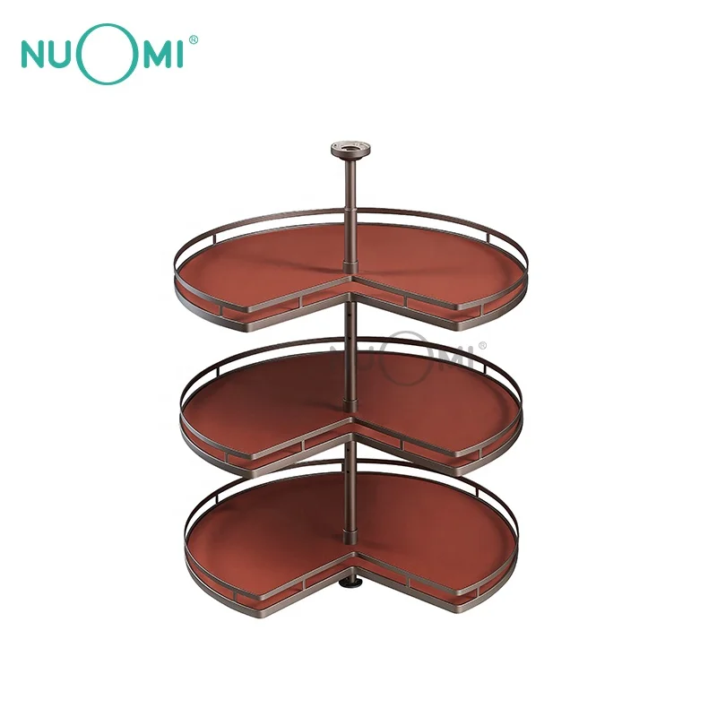 NUOMI HERA Series Home Furniture Fitting Three Tier Rotatable Wardrobe Corner Shelf