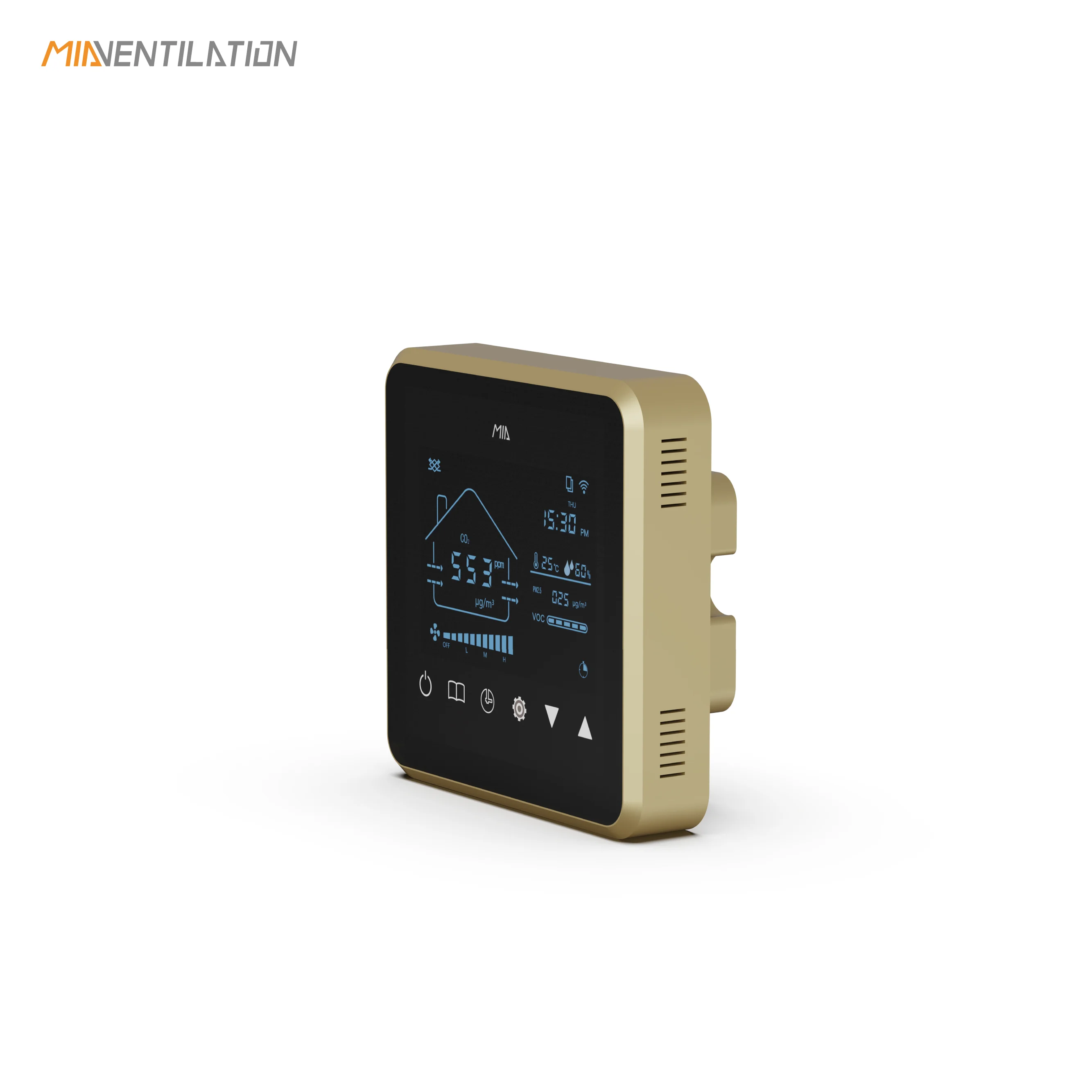 HRV ERV MVHR HVAC System Controller Suitable for AC EC DC Fans 86*86mm Smart Home Tuya WIFI RS485