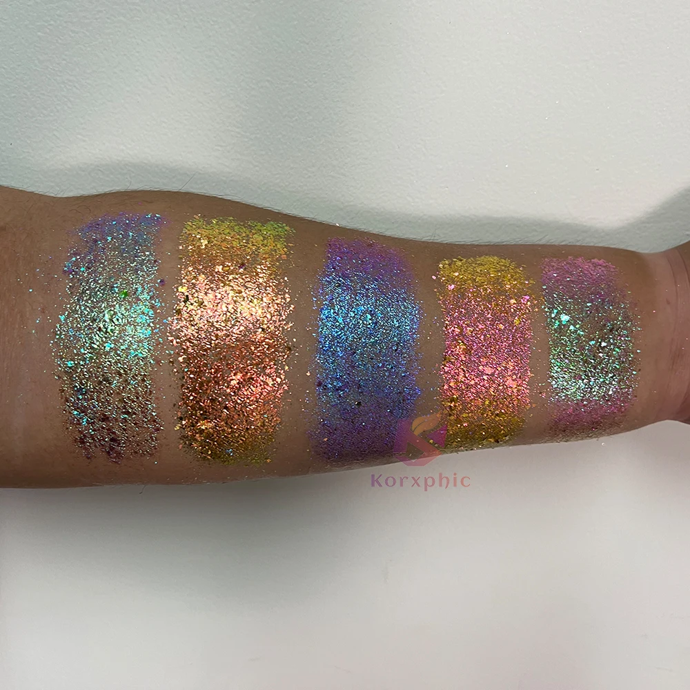 Cosmetic Grade Multichrome Flakes Eyeshadow Makeup Color Changing Glitter