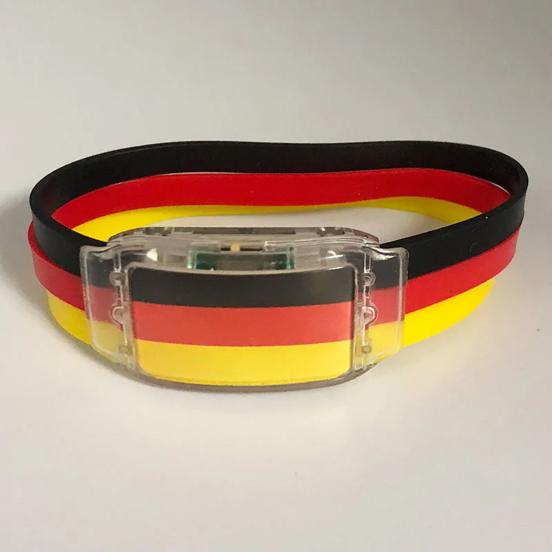 All 32 Country Football Team Country Flag Led Bracelet Silicone Led Bracelet Wristband
