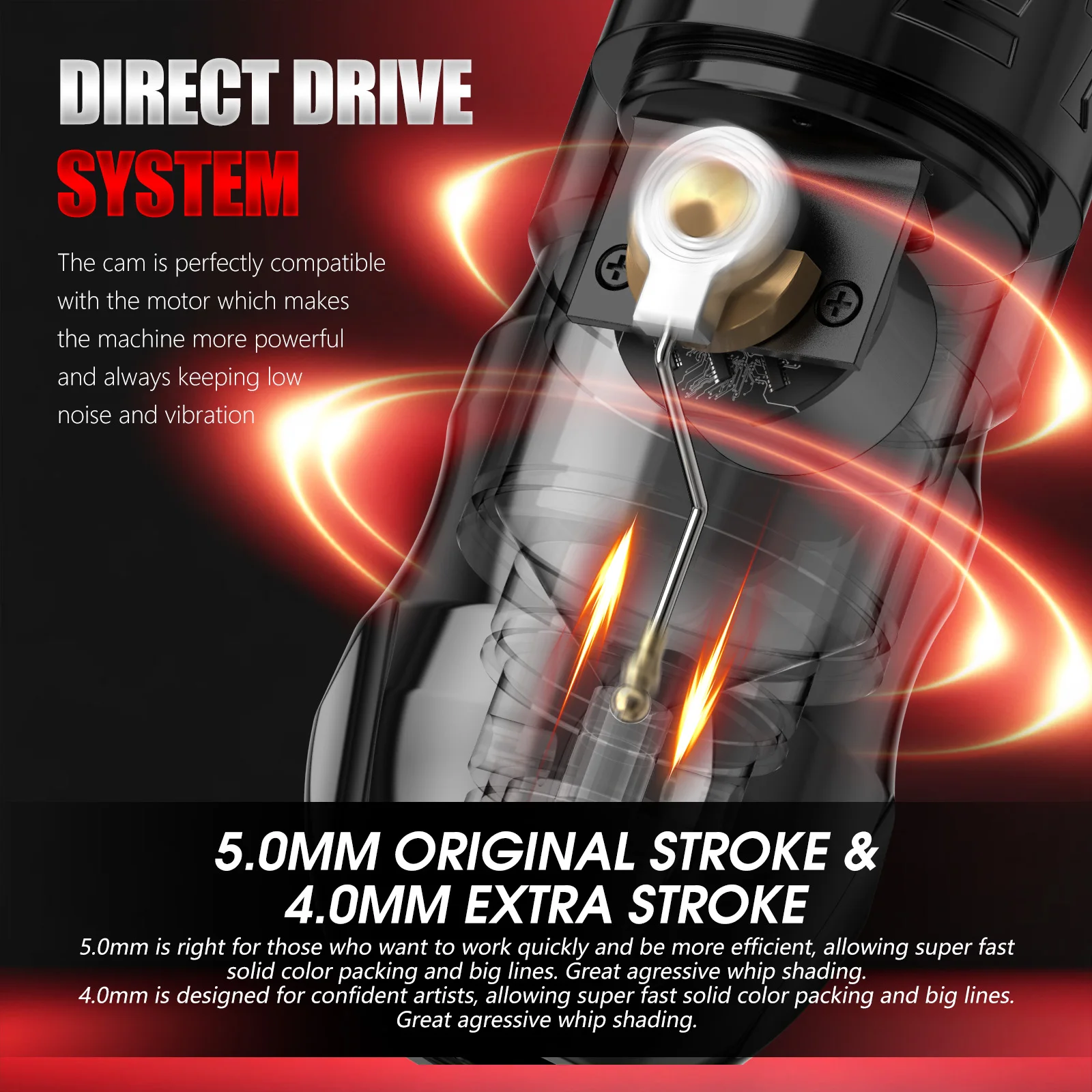 XNET Titan 270 2400mAh High Torque Brushless Motor Tattoo Gun 5.0mm/4.0mm Stroke Professional Wireless Tattoo Pen Machine