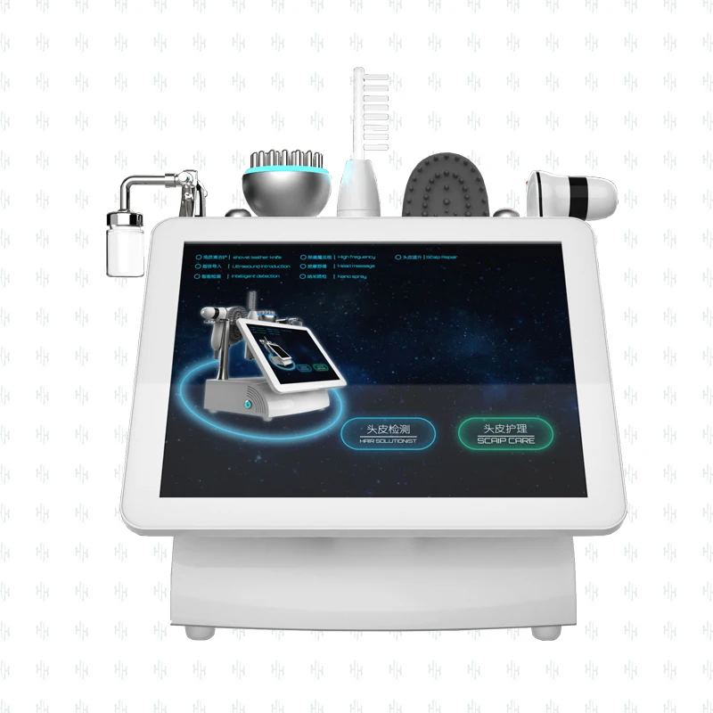 15 inch Skin Analyzer Hair Scalp Testing Scanner Hair Follicle Detector Skin Detector Moisture Tester for Beauty Salon 50X 200X