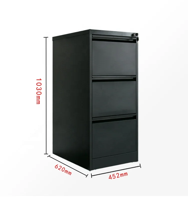 Wholesale price modern black mobile pedestal steel filing 2/3 drawer cabinet metal storage cabinet lockers