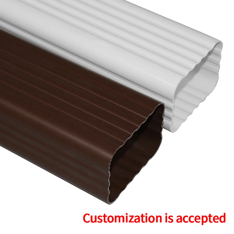Factory pvc plastic  water fall gutter rain downspout drainage system gutters roofing
