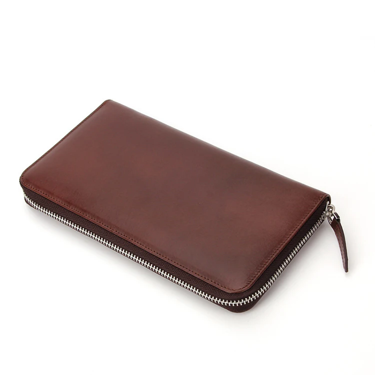  2021 Brand Card Holder Custom Logo Crazy Horse Leather Wallets with