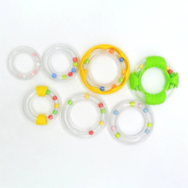 55mm Plastic Rattle Teether Rings for baby car