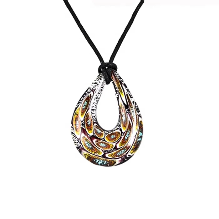 Italian murano glass millefiori pendants