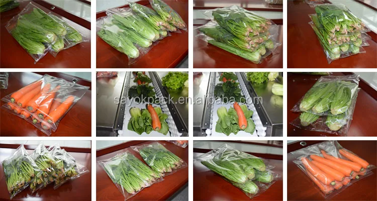 Horizontal Fruit and Vegetable Wrapping Machine Automatic Food Fresh Vegetables Packaging Machine