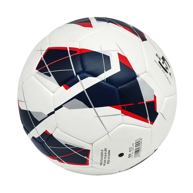 Factory machine stitched custom logo official size 5 football soccer ball