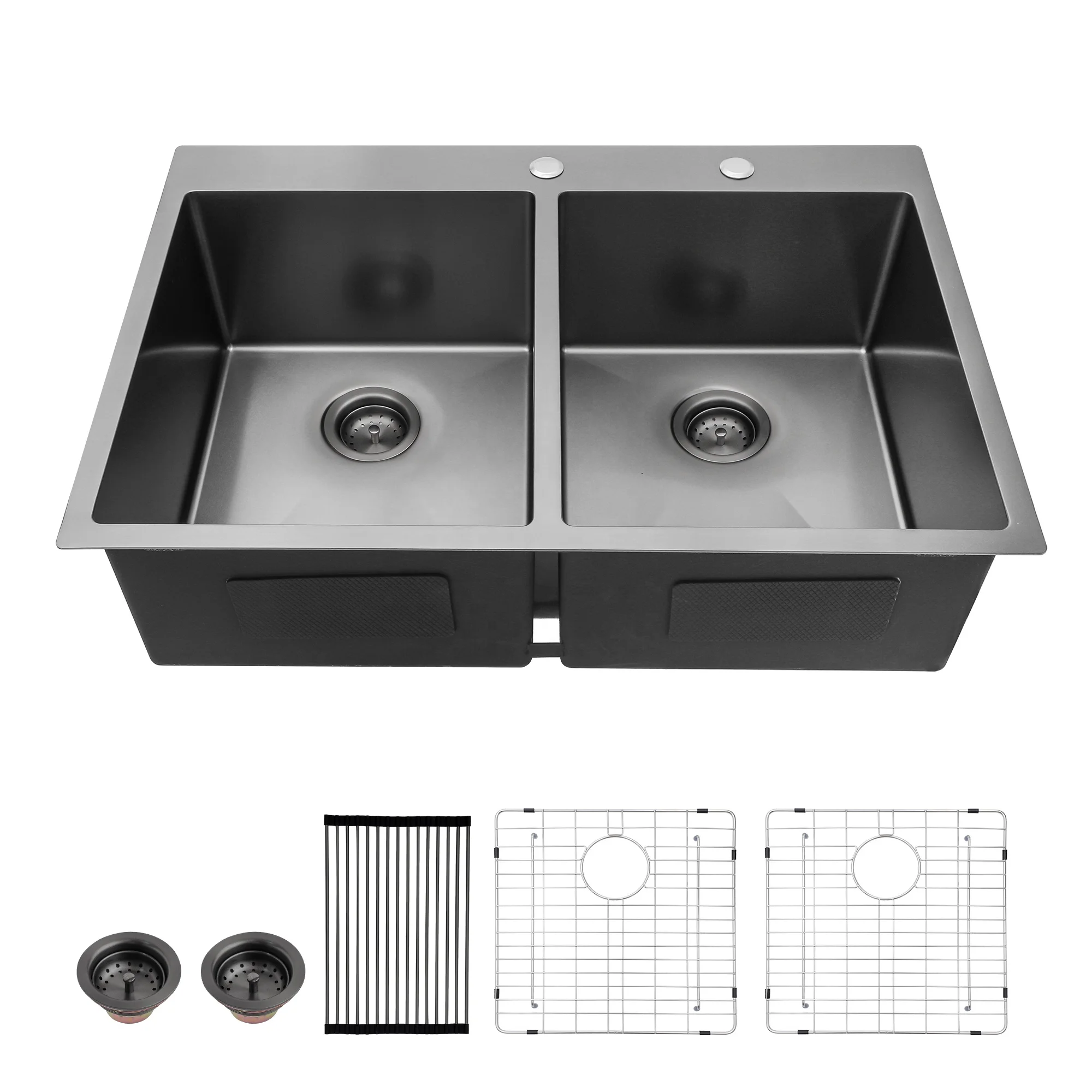 Newest Double Bowl Kitchen Sink Multifunction Corner Under Mount Stainless Steel Price  Kitchen Sink