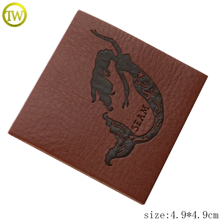 
Fashion real leather label making stamping logo leather type jeans pants leather tag patch for bags 