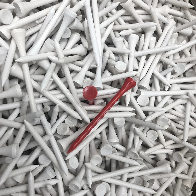 Custom Logo Printed Durable Bamboo Wooden Golf Pegs Colorful Golf Tees From China Manufacturer
