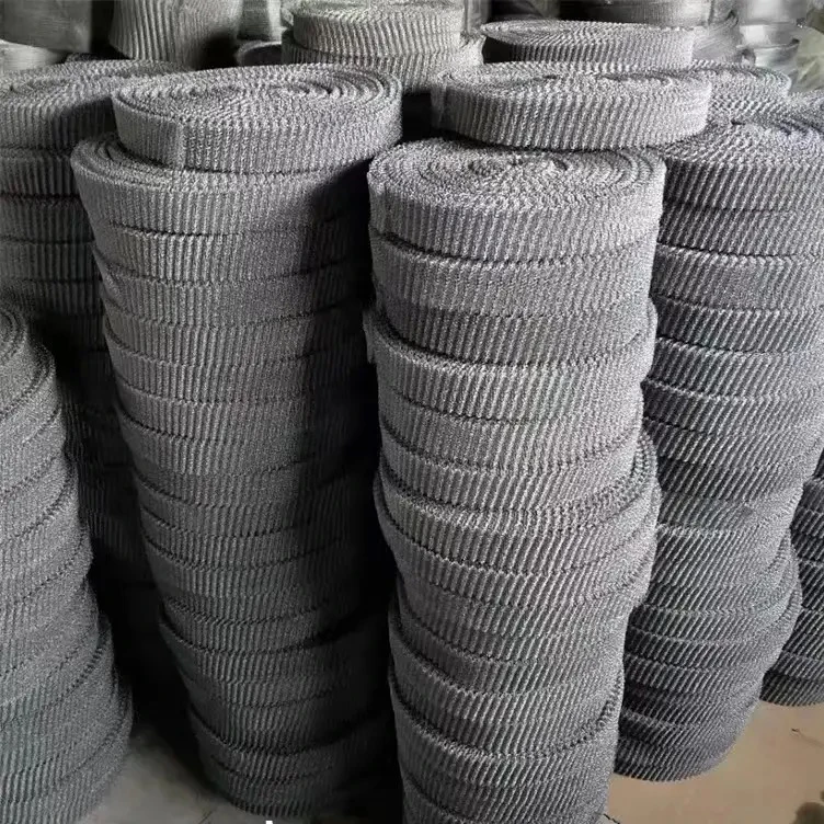 Double Layer Stainless steel knitted gas liquid filter wire mesh for oil-water separation
