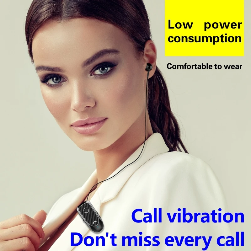 L2 Tws Wireless Headset V5.0 Call Vibration Retractable Clip Lavalier Business Headphone Mono Business Earphones