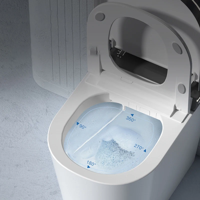 Wall Mounted Porcelain Intelligent Toilet Bowl Bathroom Ceramic Automatic Wall Hung Smart Toilet Commode