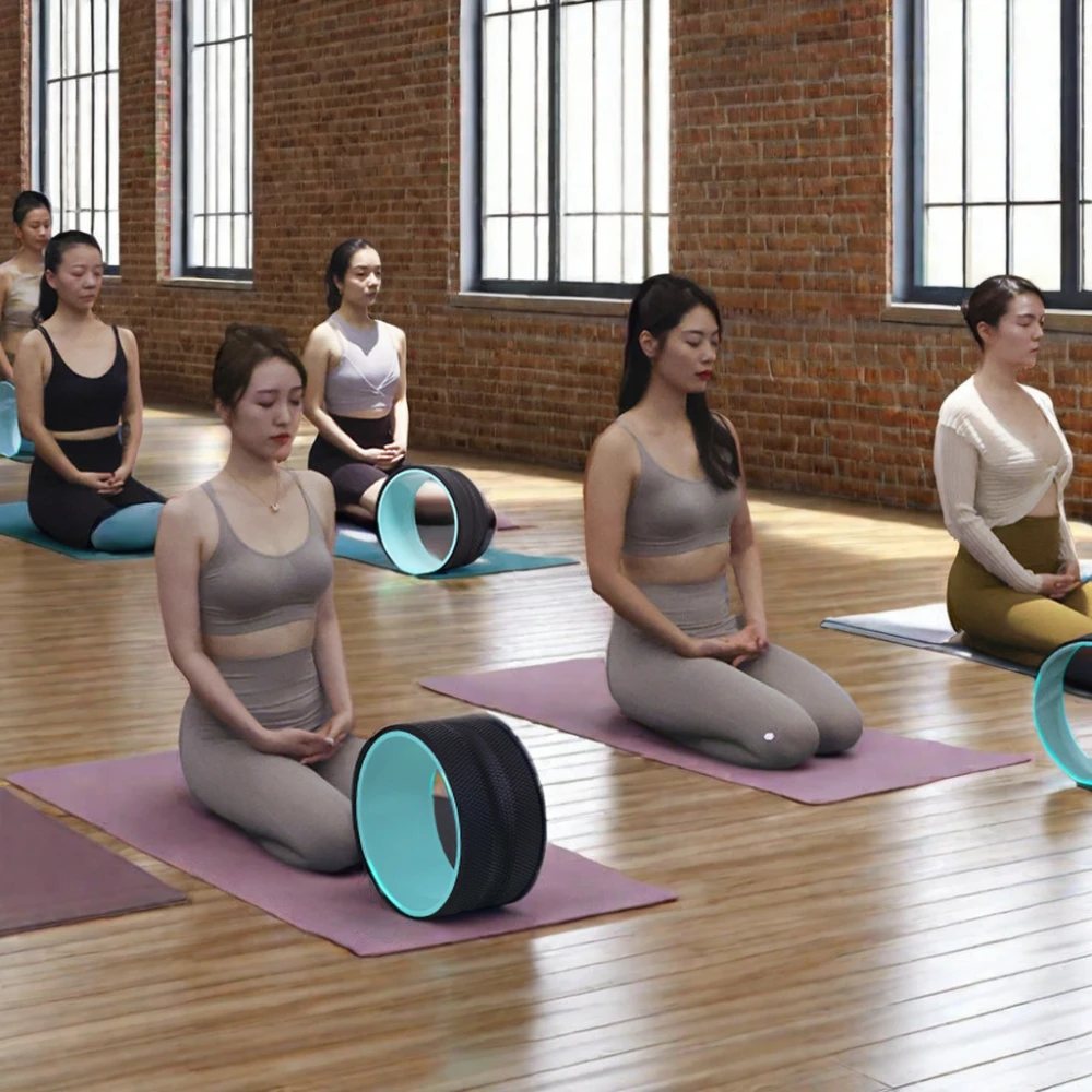3-Piece Set Yoga Wheel for Back Pain Relief Custom Logo Wheel+Foam Roller Made of EVA TPE ABS Materials