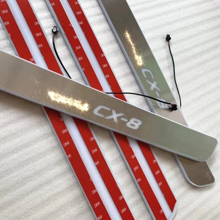 Stainless Steel Auto Door Sill Scuff Plate car side step sill plates For Mazdaa CX-8 Car Accessories