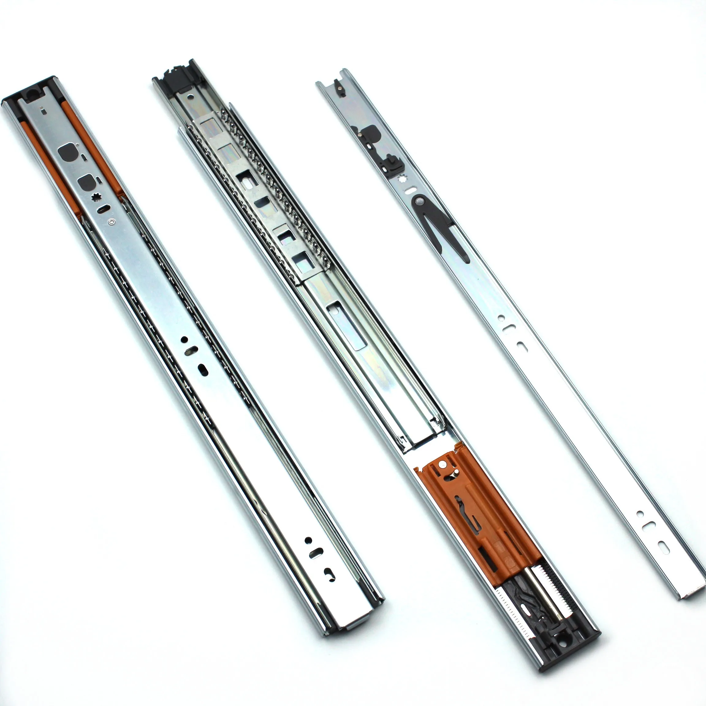 Push Open Ball Bearing Slide Full Extension 45mm For Kitchen Cabinet