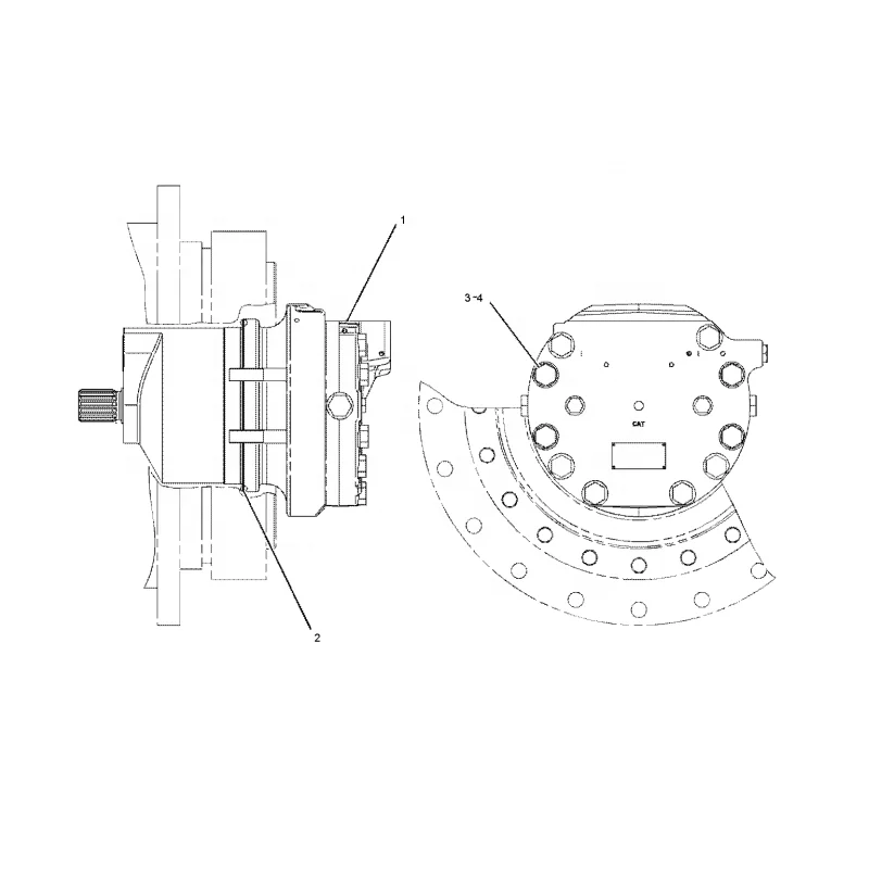 345D Final Drive  345C 345D 349D 349E 349F travel motor  3333036 final drive