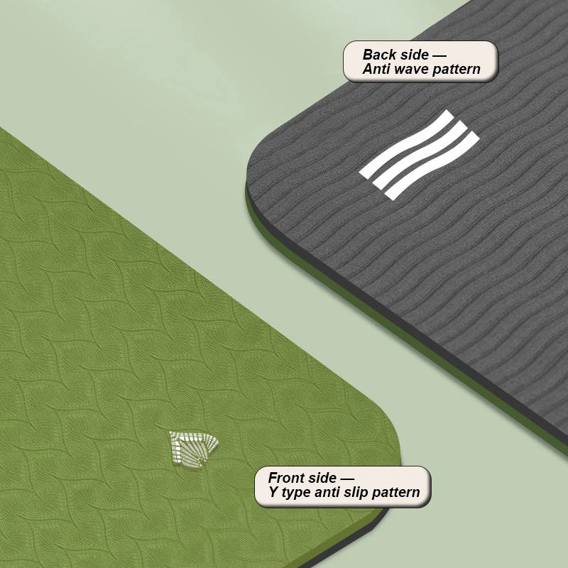 Flexible high density 80cm custom posture line logo workout mat 6mm water resistance TPE yoga mat