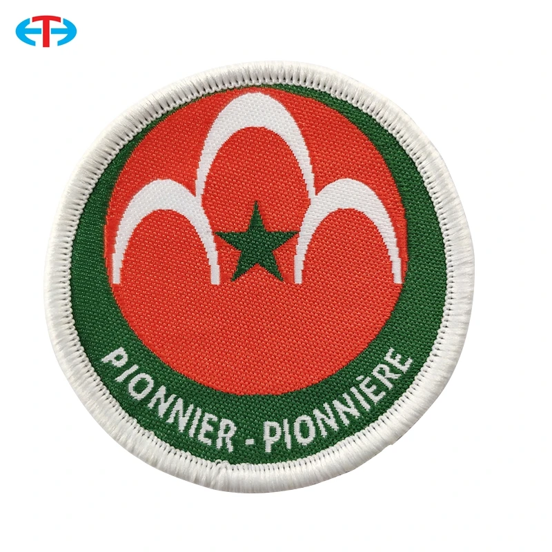 Custom Logo Woven Patches Multicolor Sports Applique Parche Label Badges Tags Iron on Woven Patch