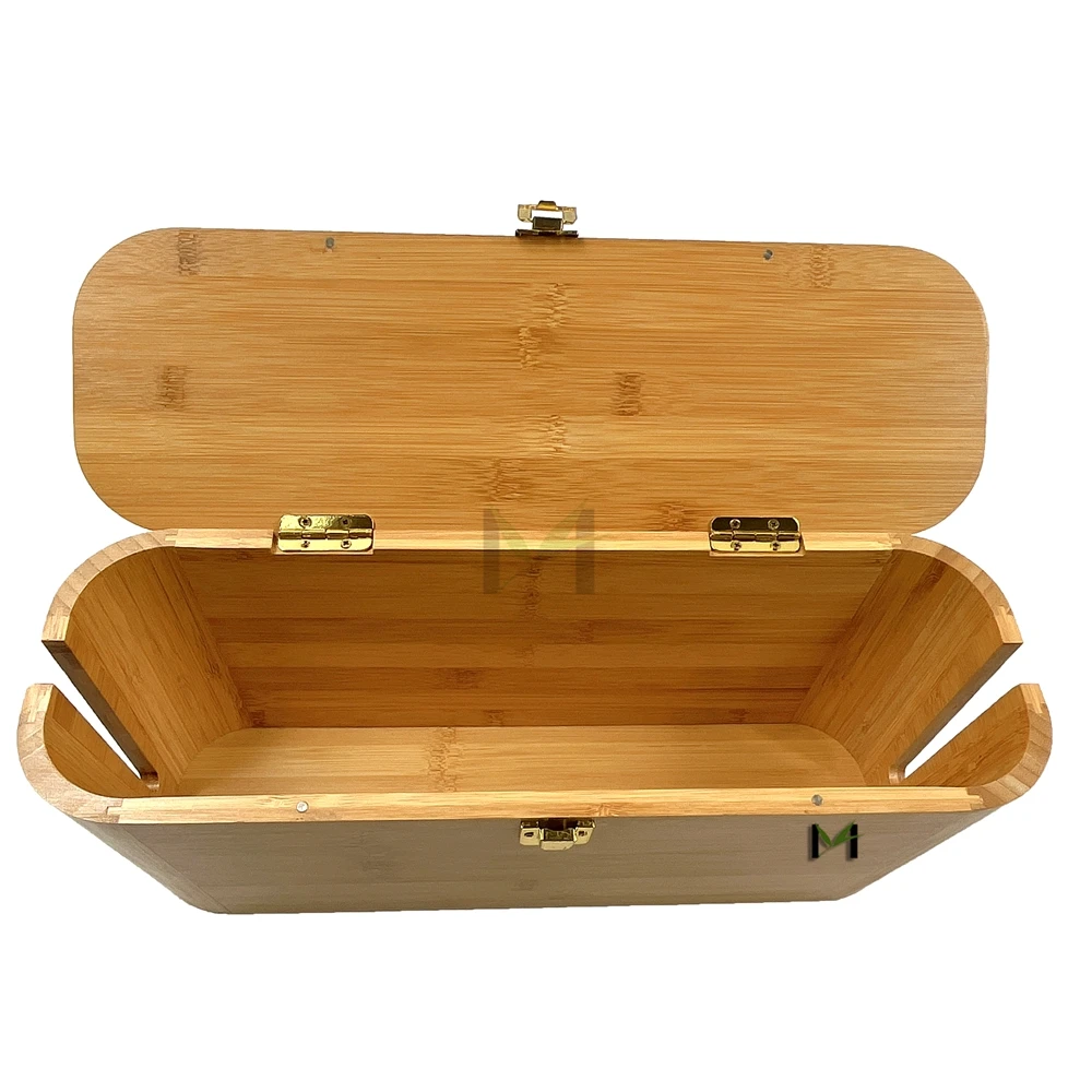 Bamboo Cable Management Boxes Organizer, Cord Organizer Box to Hide & Conceal Power Strips
