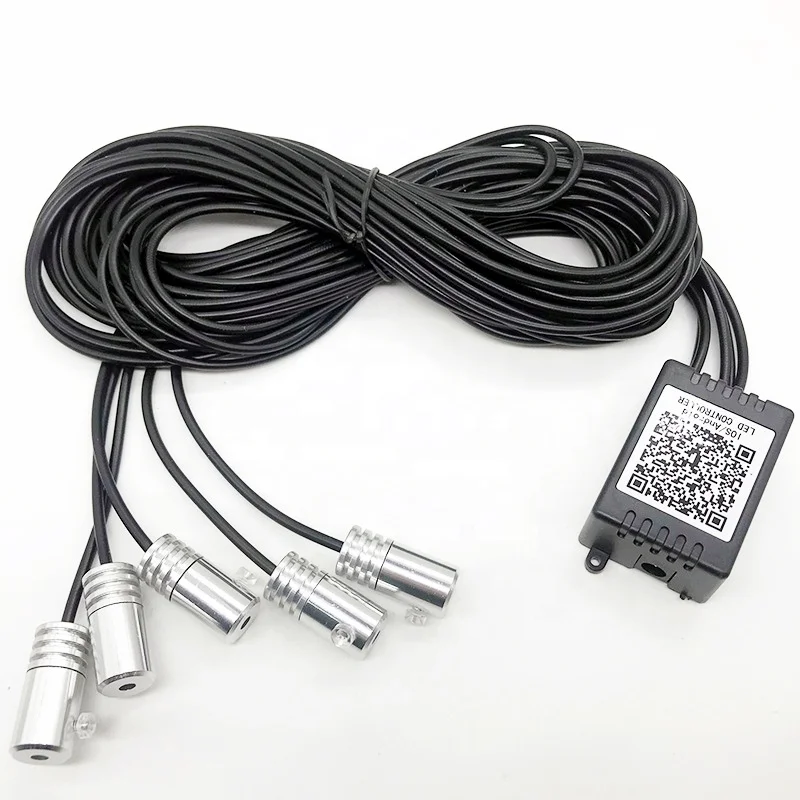 6m EL Neon Wire  RGB Multi-Color LED Car Interior Strip Light Phone APP Control Atmosphere Light