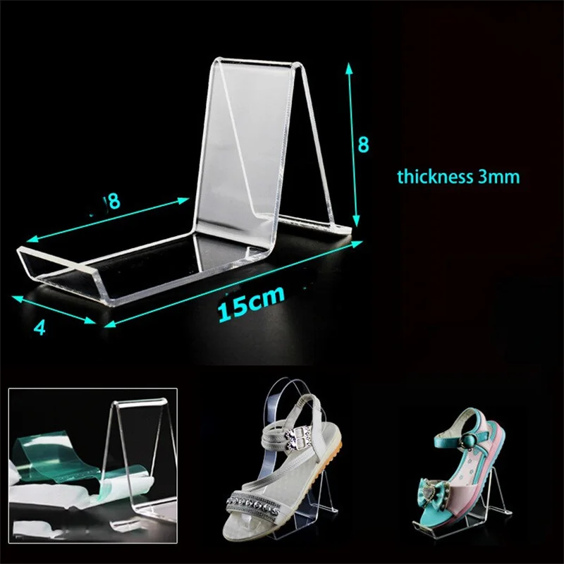 Factory Direct Sell Acrylic Transparent Shoe Store Display Holder Stand Support Rack