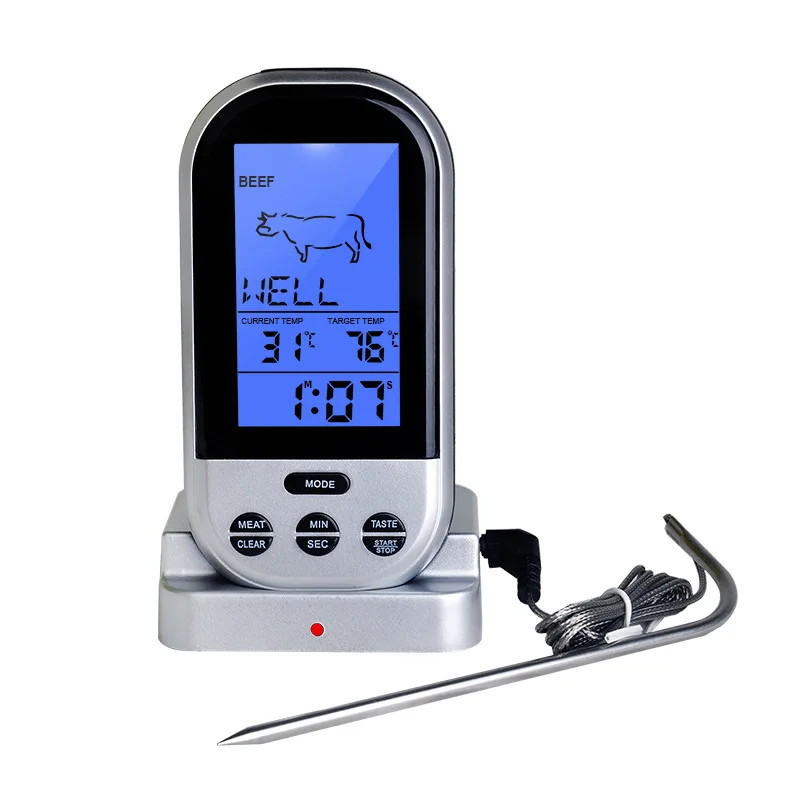 Kitchen Food Thermometer Wireless BBQ Thermometer Electronic Meat Thermometer with Back light
