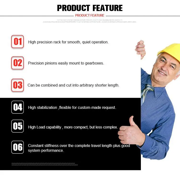 Customize M1.25 M2 M3 helical Gear Rack and Pinion for cnc machine