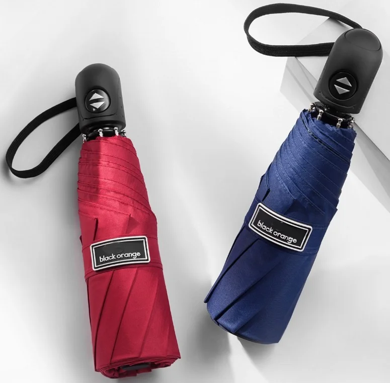 5-fold Super Automatic 8 Flat 6 Ribs Bag Mini Woman One Dollar Pocket Umbrella