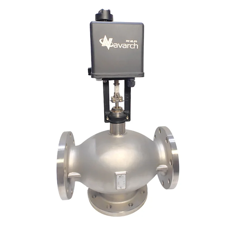 DN50 Stainless steel motorized regulator valve flange flow proportional control valve RS485 AC24V pid control valve