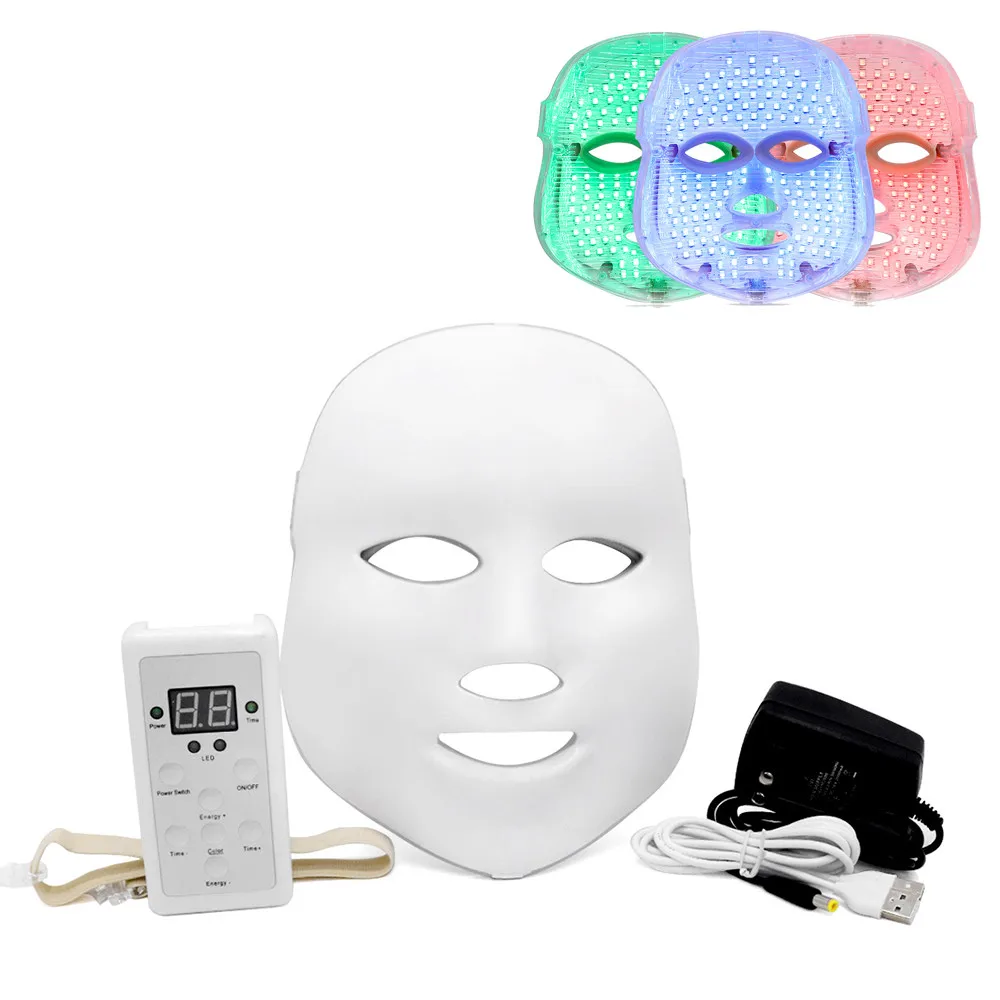 Korean Design USB face led mask Silicone 3 Colors PDT Infrared Photon Light facial Mask Therapy Face Facial Beauty Led Mask