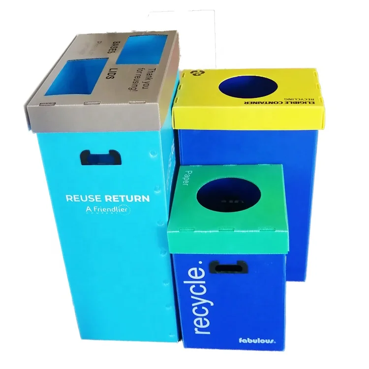 corrugated recycle garbage outdoor sanitary waste  bin