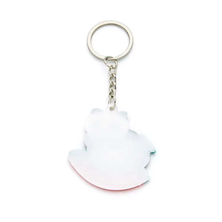 Fashion Custom Logo Cute National Treasure Panda Bamboo Animals Cartoon PVC Key Chain