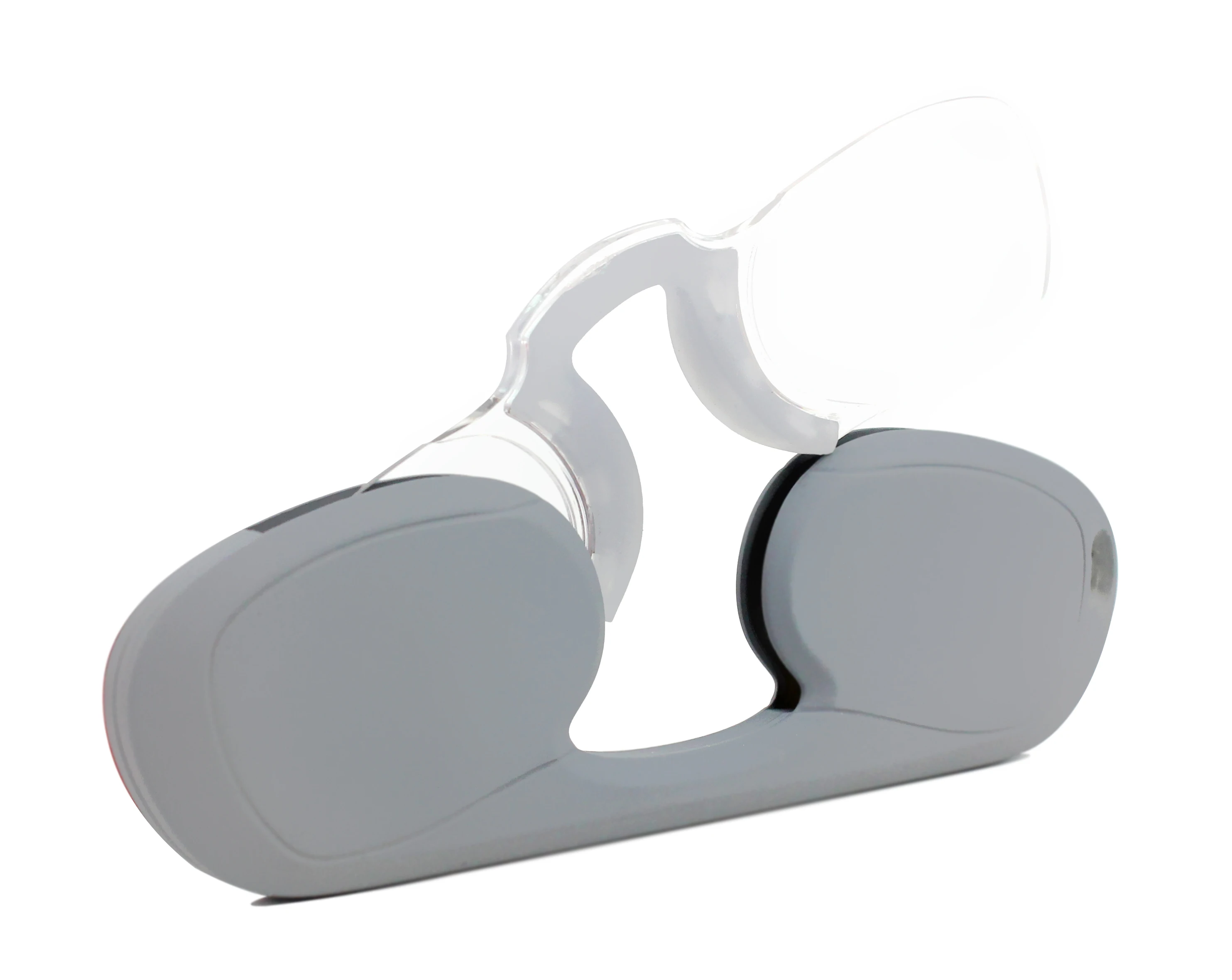 New style clip nose folding metal reading eyeglasses stainless steel slim foldable reading glasses