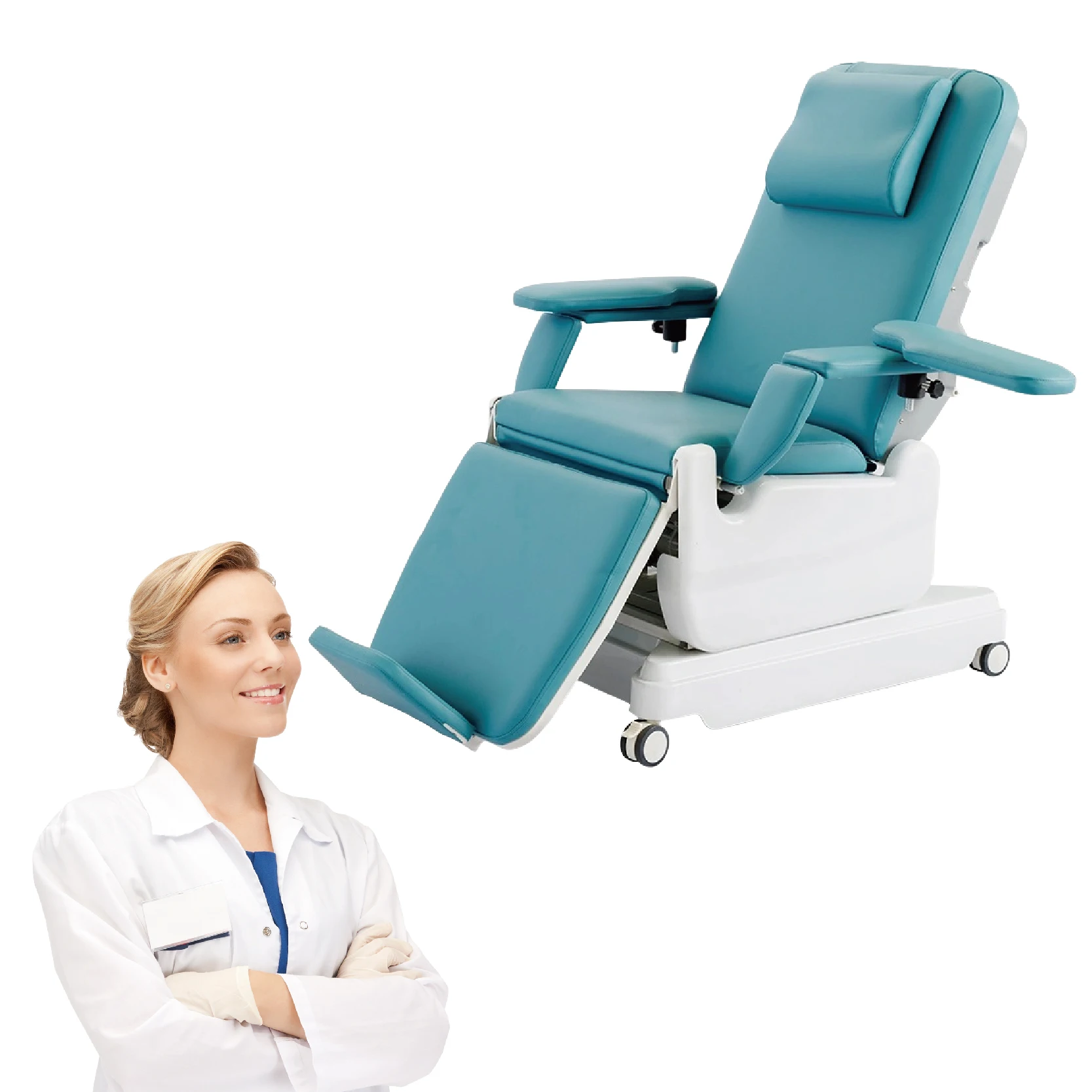 Medical Hospital Infusion Phlebotomy Mobile Manual Donor Sampling Chemotherapy Blood Donation Collection Dialysis Chair