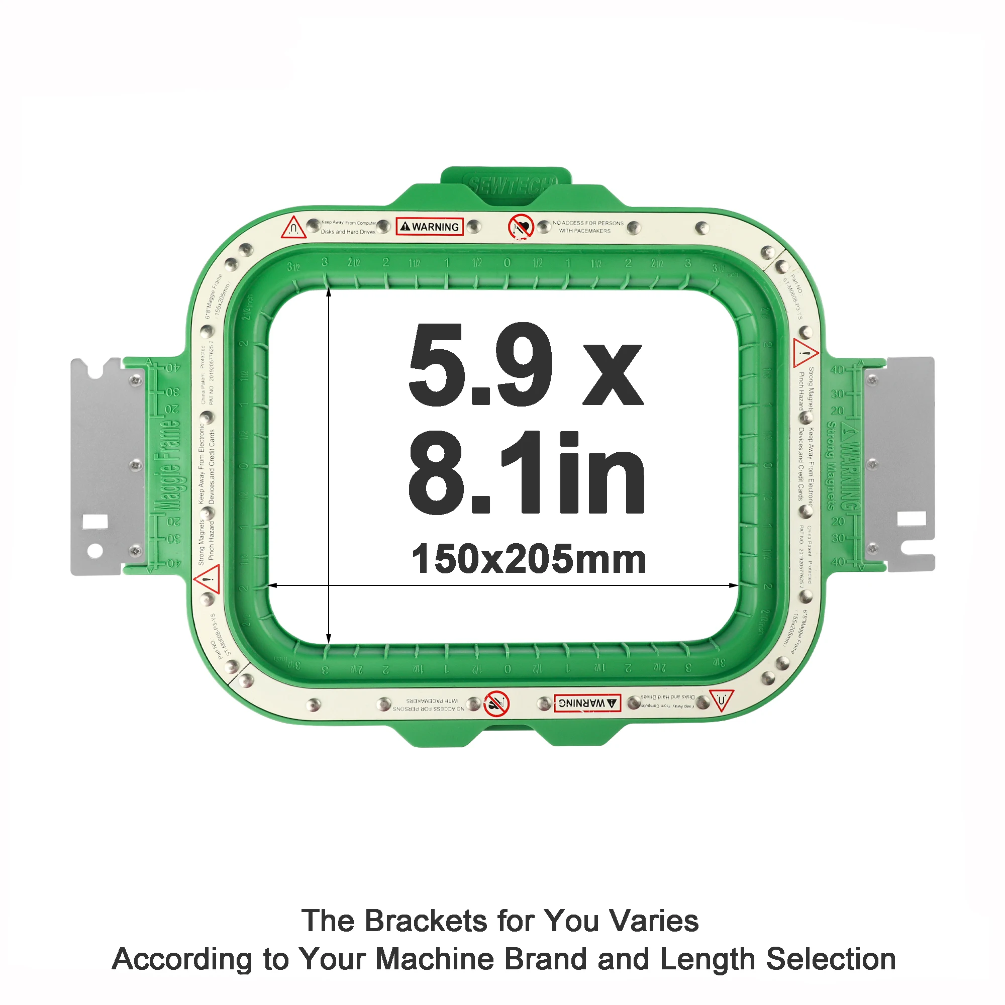 Ricoma TC1501 Magnetic Embroidery Frame Mighty Hoop 11X13 inch for Ricoma 1201 1501 Industrial Embroidery Machines