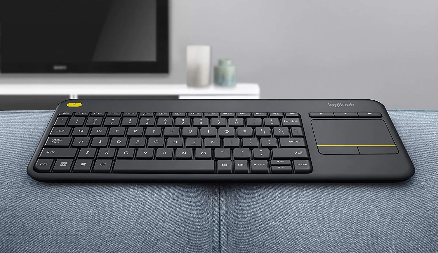 Logitech K400 Plus Dual Mode Bt&usb Wired Rechargeable Portable Keyboard With Touchpad Gray Wireless Keyboard