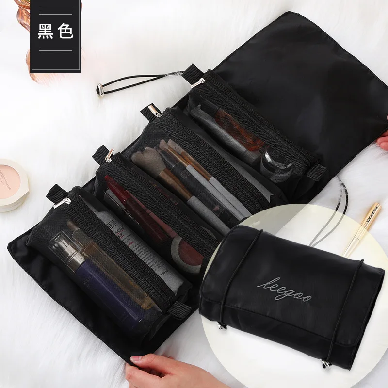 Detachable four-in-one cosmetic bag multifunctional simple travel portable folding travel PVC wash bag