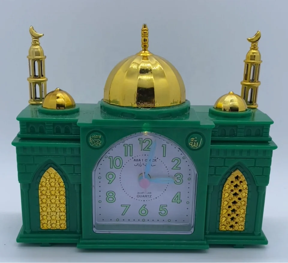 Классические часы Koran music azan маленькие ночники мусульманский замок церковные мечеть